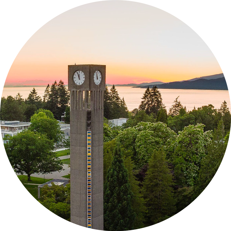 Clock tower over UBC Vancouver